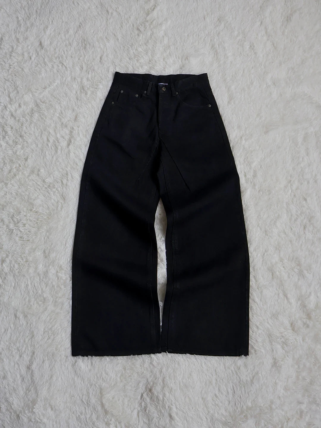 Fyredwrld Jet black selvedge denim jeans