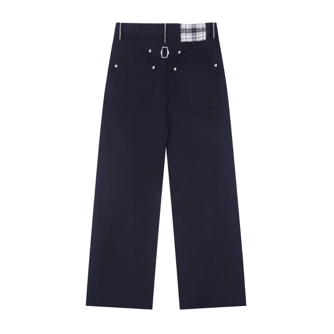 Fyredwrld Plaid fabric selvedge jeans