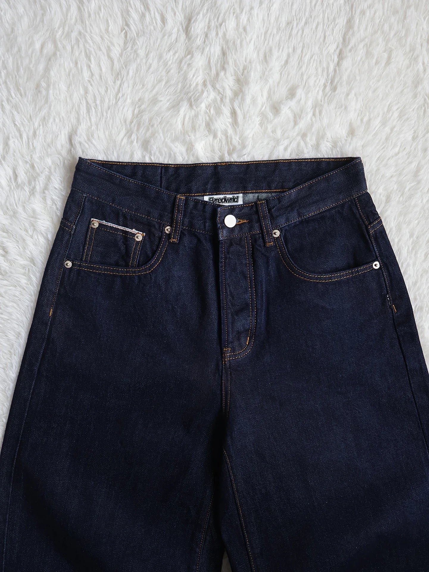 Fyredwrld navy japanese selvedge denim