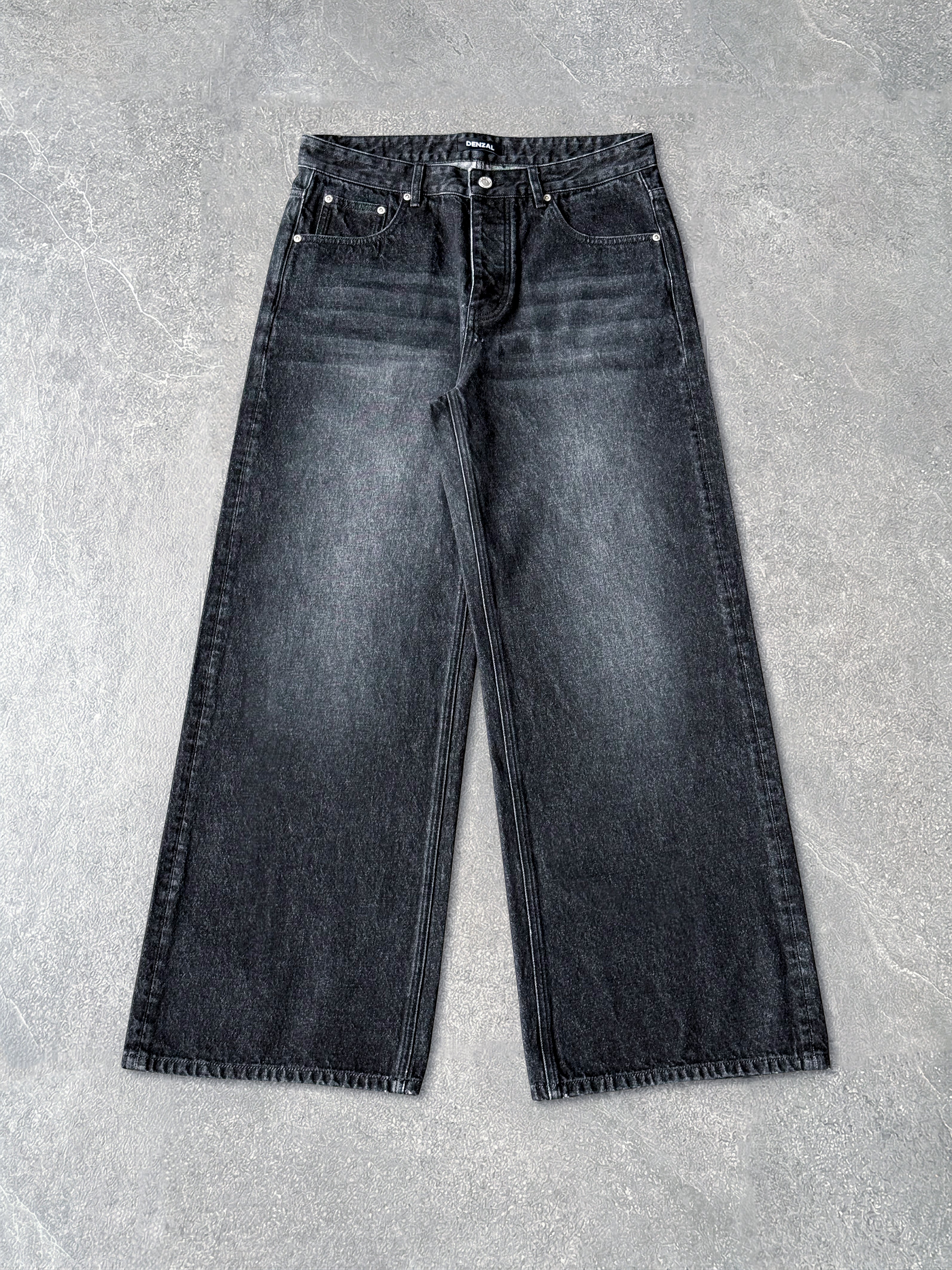パンツ baggy denim fade black 35 X 29 BLACK FADE WASH BAGGY DENIM – denzalclo