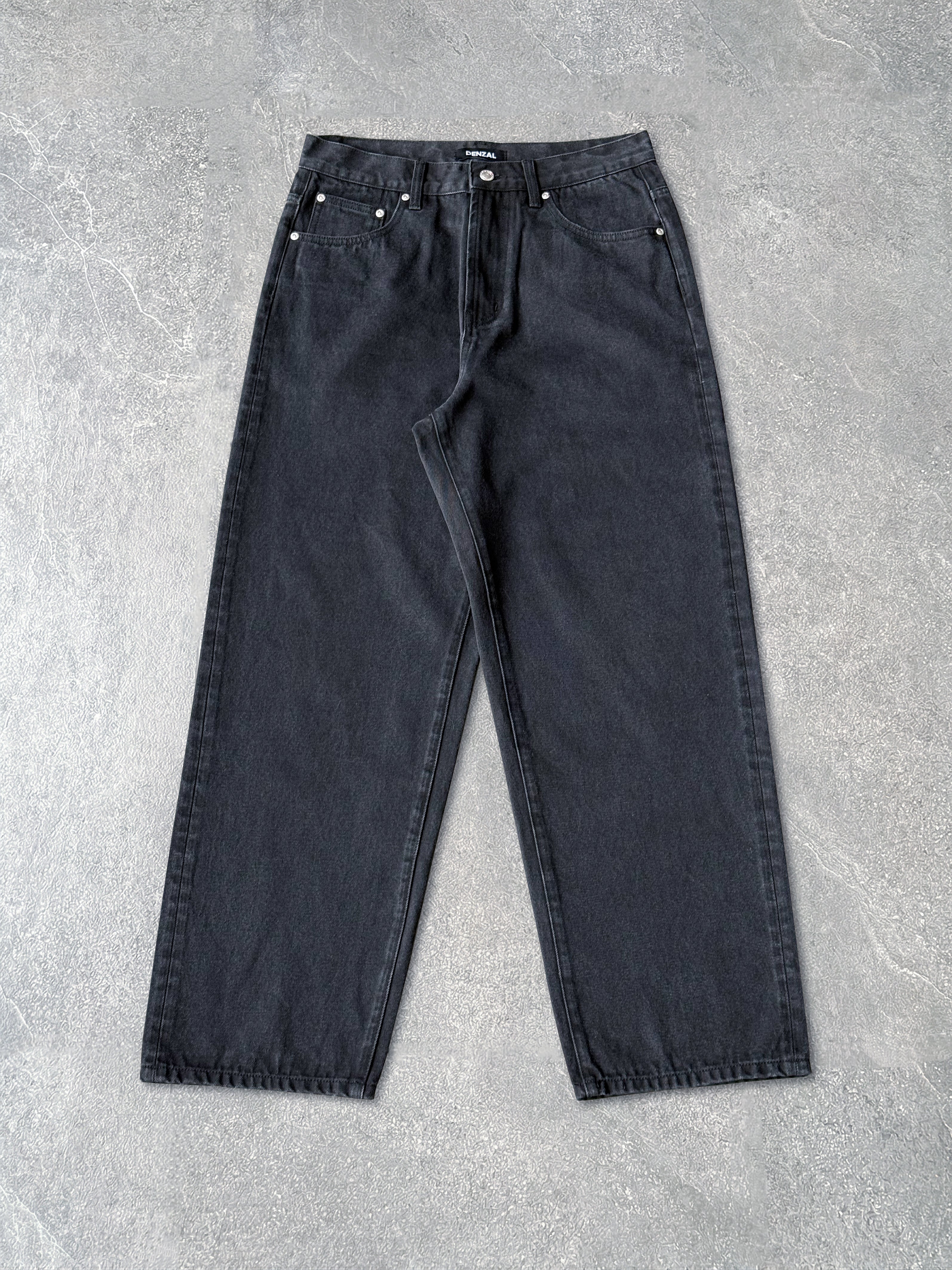 BLACK FADE WASH BAGGY DENIM – denzalclo